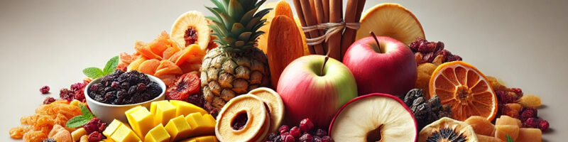Dried fruit slices, the product that goes inside custom dried fruit pouches