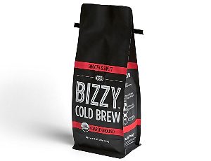 Custom Quad-Seal Pouches Bizzy Cold Brew